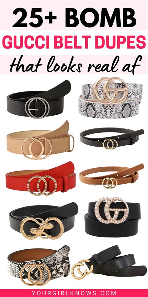 skinny Gucci belt dupe